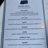 Summer Menu  at Fabrik in Austin