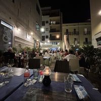 Outdoor sitting  at Ristorante Old Station in Olbia