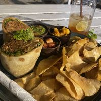 Pulled jackfruit burritoos  at Abrazo in Trincomalee
