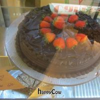 Vegan chocolate and strawberry cake at Carrots - Cloud Kitchen in Bangalore