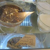 Almond-tofu chocolate mousse and coconut milk 'pannacotta'. at Carrots - Cloud Kitchen in Bangalore