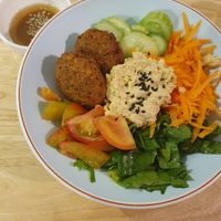 Falafel&hummus salad at Toss It in Phnom Penh