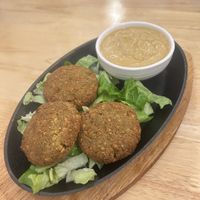 Falafel with hummuss  at Toss It in Phnom Penh