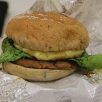 Hawaiian Teriyaki burger at Veganburg - Marina Bay in Central Singapore