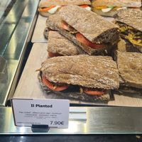 plant based chicken sandwiche at Gran Cafe in Milan