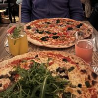 Pizza Forza & pizza vegetariana with vegan cheese 🍕   at L'Osteria Travemünde in Luebeck