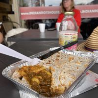 Potato and spinach roti    at Indian Roti House in Toronto