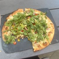 Goat Veggie Pizza removed cheese   at The Fainting Goat Wine Bar and Restaurant in Wallace