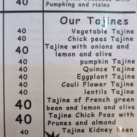 Menu at Shyadma's Vegan Food in Essaouira