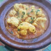 Cauliflower tajine at Shyadma's Vegan Food in Essaouira