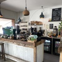 Oat milk mentioned on coffee menu   at Meke Cafe at Meke Coffee Roasters in Ibiza