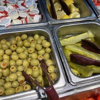 Olives and pickles from buffet  at Oriental Super Buffet in Zanesville
