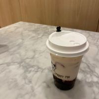 Strawberry latte boba with plant milk at Frosty Fox - Gainesville in Gainesville