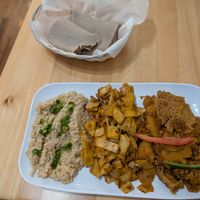 Vegan breakfast platter at Buna Kurs in Richmond