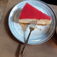 Wegański sernik z truskawkami at NIEcukiernia FIT CAKE  in Wroclaw