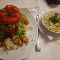 filled bellpepper with rice at Restaurant Kurcafe Neumair in Bad Groenenbach