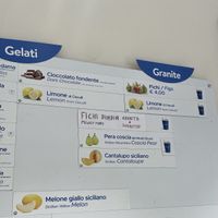 Menu   at Cappadonia Gelati - Via Vittorio Emanuele in Palermo