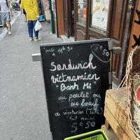 Vegan/vegetarian banh mi  at Au Jardin des Saveurs in Paris