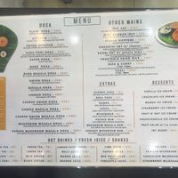 Menu 26th Jan 2019 at Balaji Dosai in Kandy