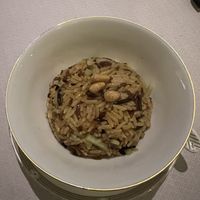 Fried wild rice, preserved veg, pine nut, choy sum  at Rùn in Hong Kong Island