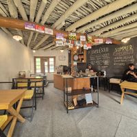 Inside at Metta Cafe in Leh