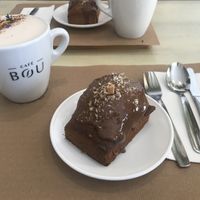 Bananabread with peanutcream (vegan)  at La Aldea Cafe Bar in Conil De La Frontera