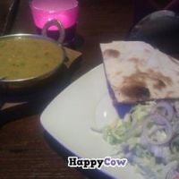 Red lentils and naan bread at Cafe VS in Tallinn