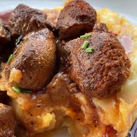 Lion’s Mane on Chili bean mash  at Makars Mash Bar - Edinburgh in Edinburgh