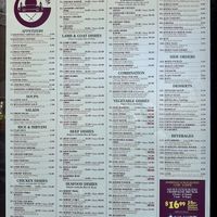 Menu  at Kabab Curry Cuisine of India in Torrance