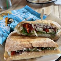 Vegetable Muffaletta with vegan cheese   at Botanic Café in Leonardtown