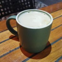 Chai latte at Santa Foodies in Mexico City