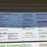 Menu (incomplete ) at Lunchbox Cafe in Ellensburg