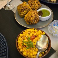 Onion bhajis at Padharo in Southampton