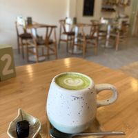 Matcha latte  at Kia Ora Café in Koh Phangan