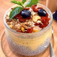 Happy paradise chia/smoothie bowl   at Kia Ora Café in Koh Phangan