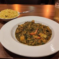 Gurkha Style Vegetables & Spinach Curry at Everest Brasserie in Salisbury