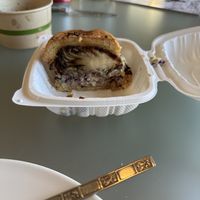 View inside mushroom sandwich  at Blossom & Root Kitchen in Danville