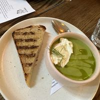 Cold Persian cucumber soup  at Blossom & Root Kitchen in Danville