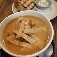 Chickpea soup and toast at Blossom & Root Kitchen in Danville