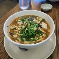 Spicy noodle soup at Blossom & Root Kitchen in Danville