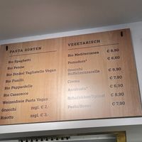 Menu  at Paradiso  in Graz