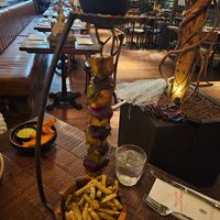 Vegan Turmeric spiced tofu with seasoned Fries. at The Botanist  in Ipswich