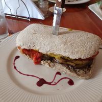 Sándwich de humus con verduras asadas at Ayawasi Organico and Natural in La Serena