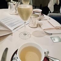 Tea and champagne   at Palm Court at The Langham in London