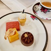 Desserts  at Palm Court at The Langham in London