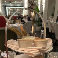 The vegan scones  at Palm Court at The Langham in London