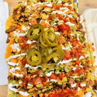 Nachos w/ Soy Asada✨delicious  #Veganuary at El Compa Vegano in San Fernando