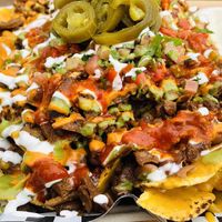 Nachos w/ Soy Asada  #Veganuary at El Compa Vegano in San Fernando