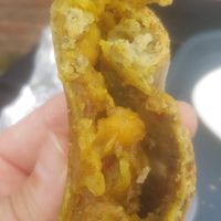 Curried chickpea pasty 😋 at Crook Hall and Gardens in Durham