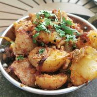 Patatas bravas at Vinoteca La Cava in La Cavada